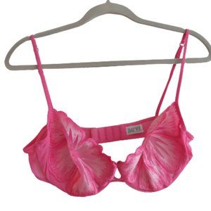 Vintage  LA PERLA Pink Floral Lace Sheer Bra - Size 36C